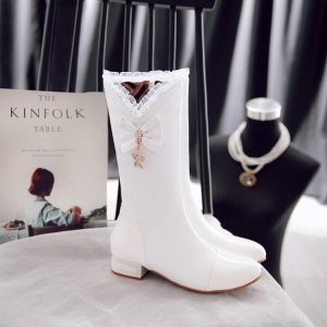 Women's High Shaft Square Heel Round Toe Fashion Boots